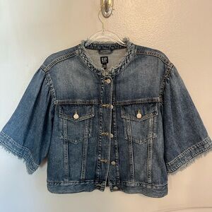 GAP Frayed Edge Blue Denim Jacket